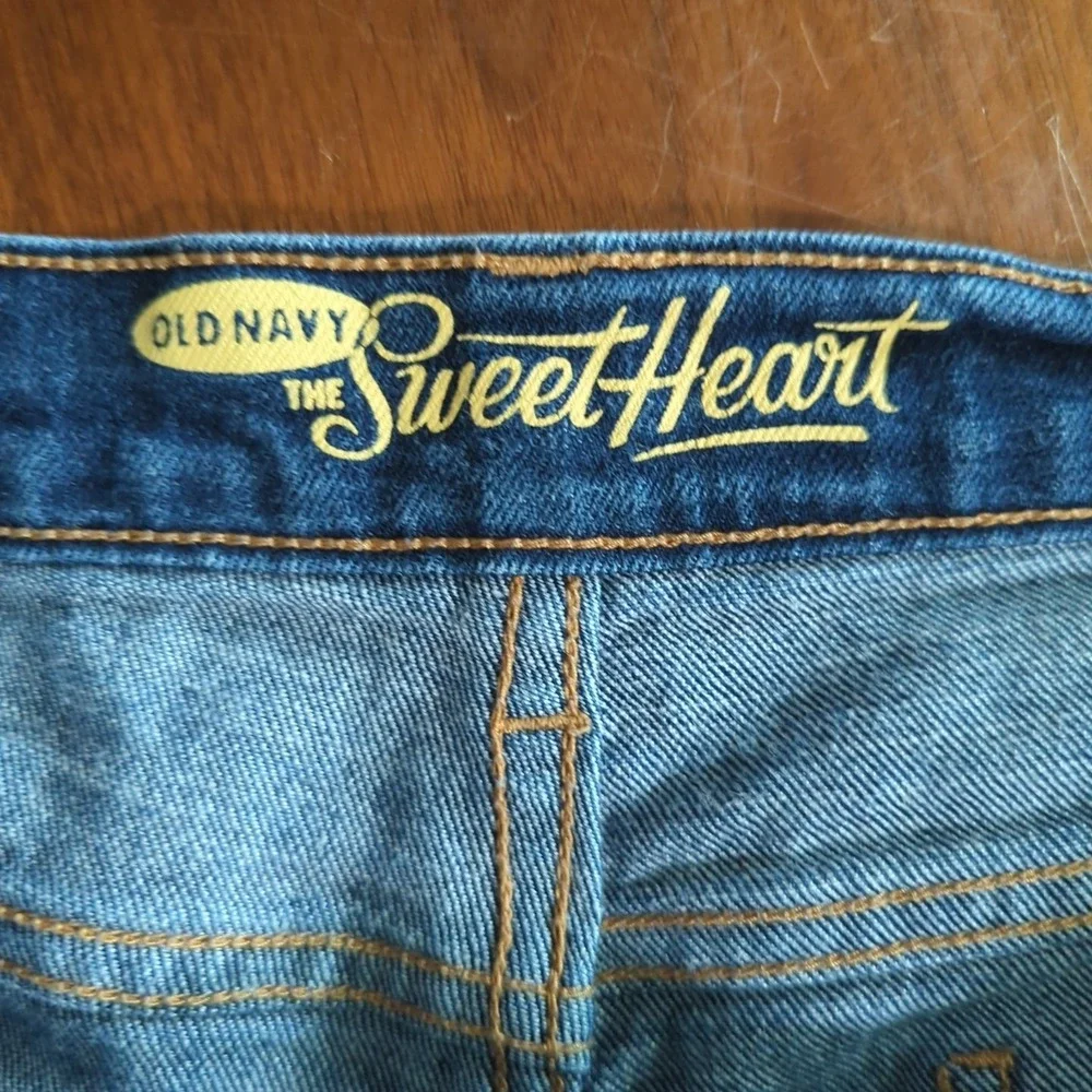 OLD NAVY The Sweetheart Denim Shorts-Sz‎ 14 Regular Cuffed Daisy Dukes